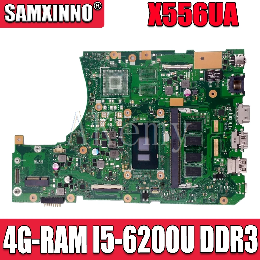 

X556UJ REV2.0 Laptop motherboard For Asus VivoBook X556UA X556UAM X556UAK X556UV original mainboard 4G-RAM I5-6200/6198U DDR3