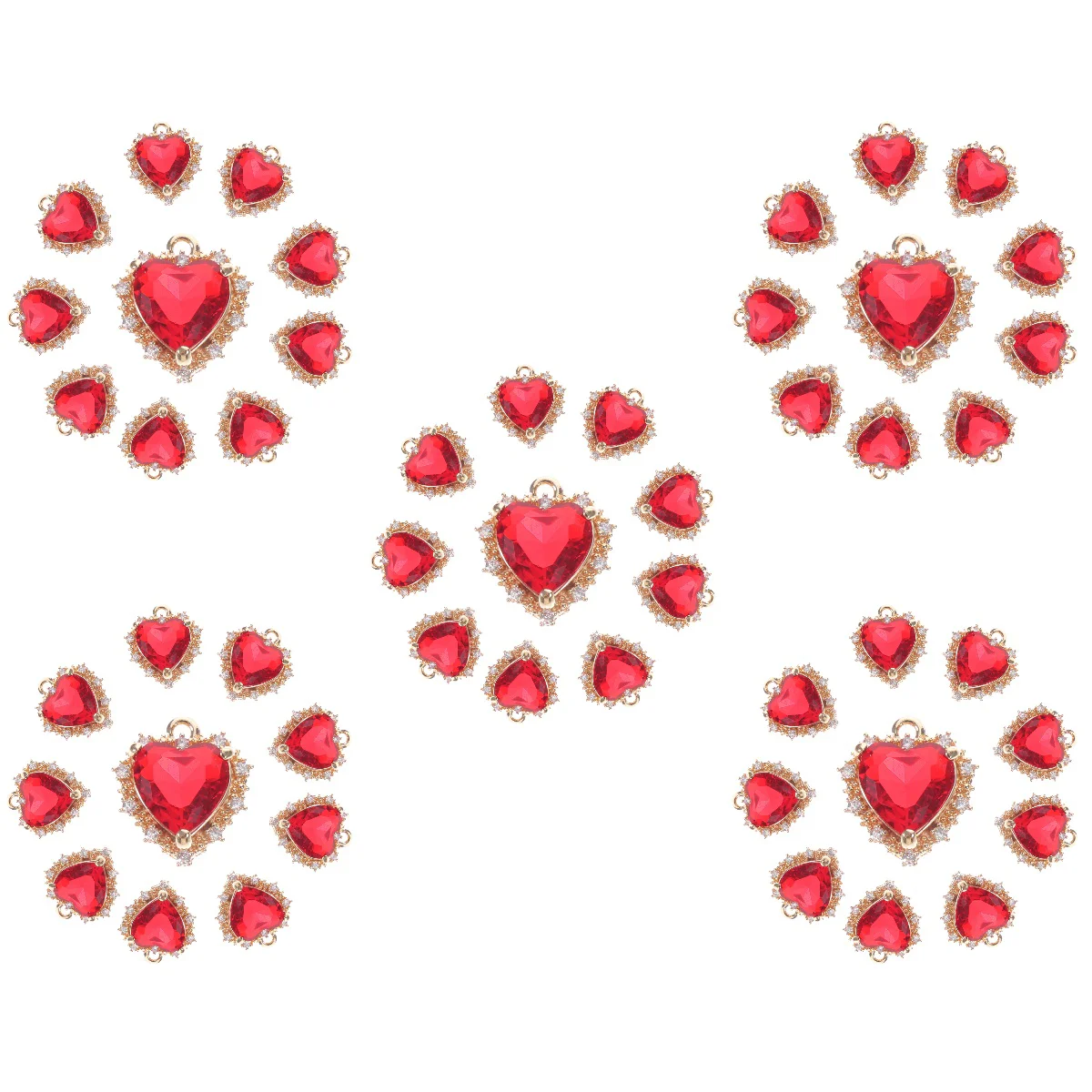 50 Pcs Copper Charms Pendants DIY Necklace Multi Color Earrings Adorable Handmade Necklaces Decors Jewelry Ornaments Crafts