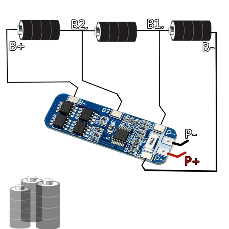 

1Pcs 3S 11.1V 12V 12.6V Battery Capacity Indicator Module &1Pcs 3S 10A 12V Battery Charger Protection Board Module