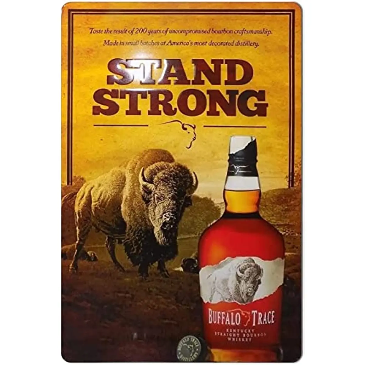 

New Buffalo tin Sign Kentucky Straight Bourbon Poster Vintage Home Bar Men's Cave Wall Decor
