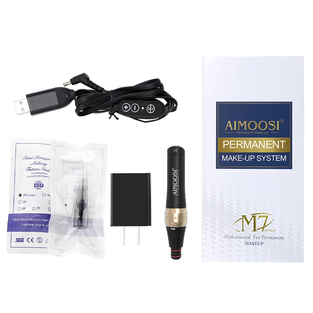 M7 PMU Tattoo Machine High Quality Professional Microblading Body Eyebrow Lip Gun Tattoo Pen Needles Permanent Makeup Supplies