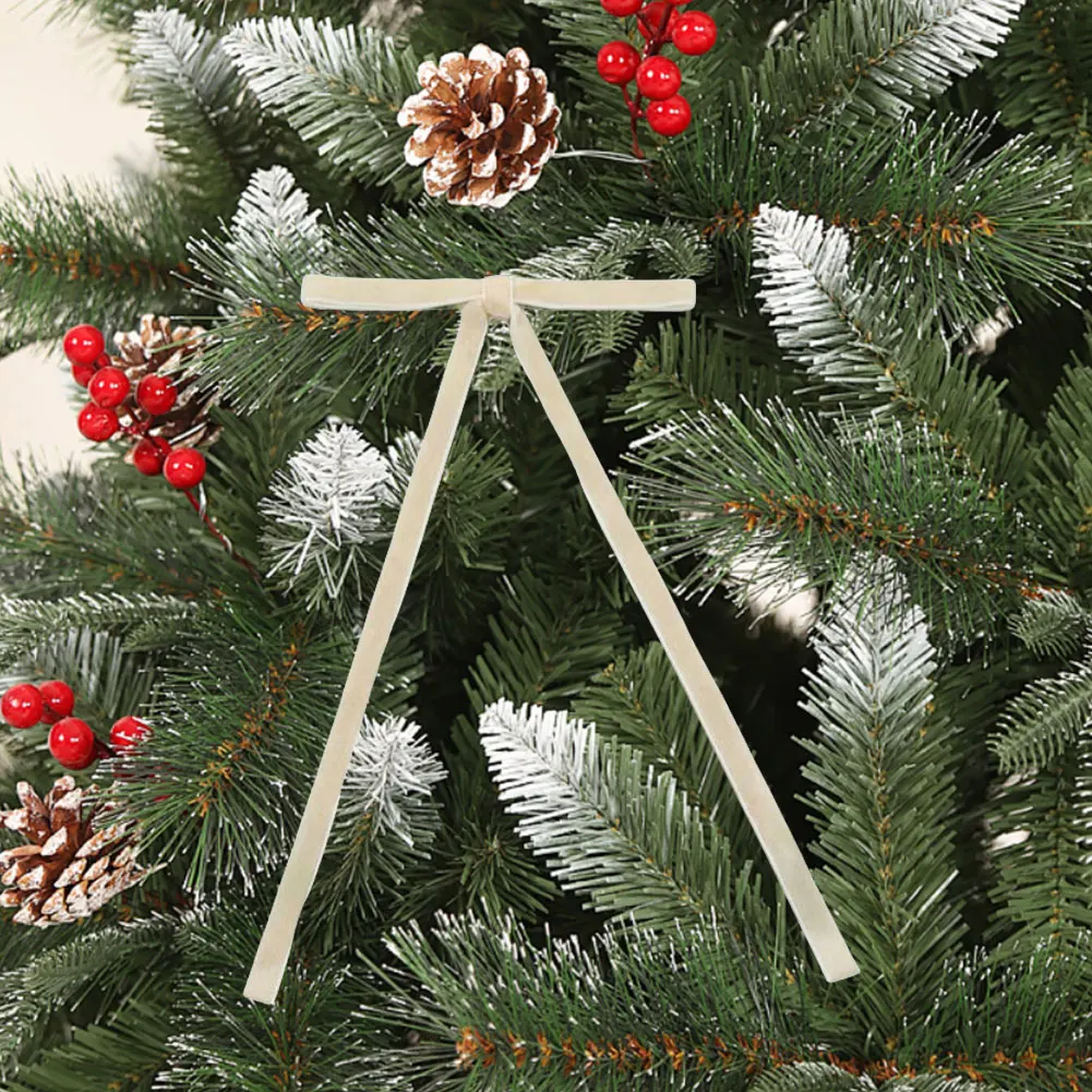 12-60 шт. бархатные рождественские банты для декора рождественской елки подарочные