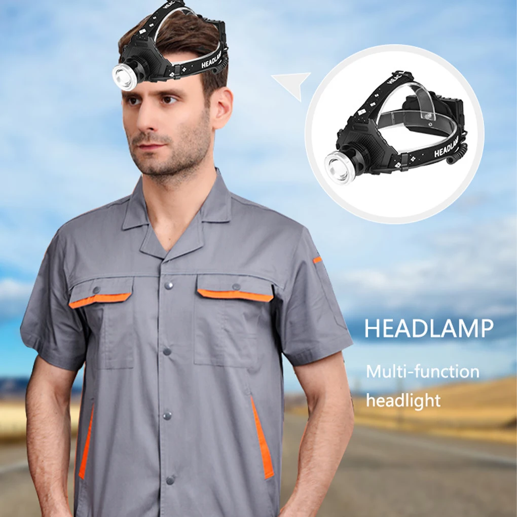 

USB Rechargeable Headlamp Fishing Cycling Camping Head Mounted Lamp Type