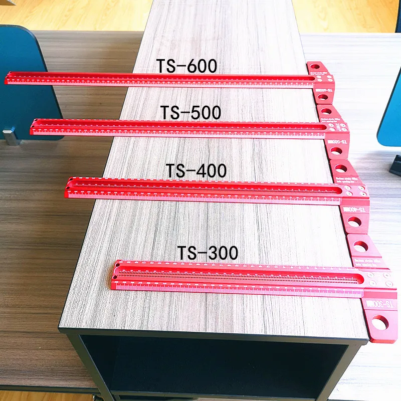 

New Woodworking T-type Line Scriber Hole Scale Ruler Aluminum Alloy Marking Gauge Crossed Line Scriber Carpenter Measuring Tools