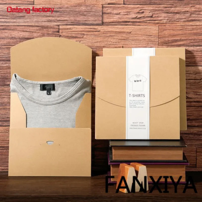 Custom Logo Printing Paper A4 Kraft Paper Cardboard Envelope Box T-Shirt Shirt Clothing Packaging Envelopes