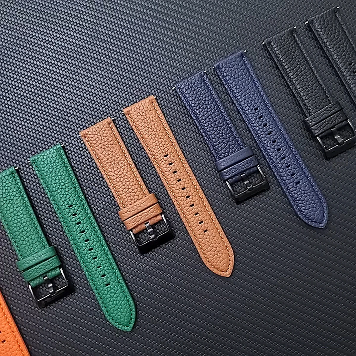 

For HUAWEI GT 2/Amazfit GTR 2 GTS/Samsung Galaxy Watch 3/Oneplus/Xiaomi Smart Watch Band 22mm 20mm Lychee Pattern Leather Strap