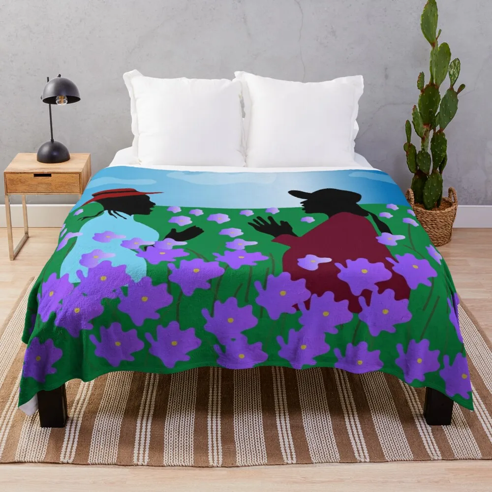 

Одеяло фиолетового цвета Nettie & Celie, мягкое меховое одеяло