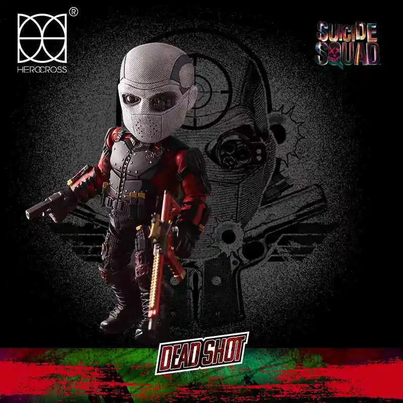 Фото Оригинальная коллекционная фигурка HEROCROSS Official DC Suicide Squad Deadshot, модель из ПВХ, игрушка, подарок на день рождения, в наличии №3