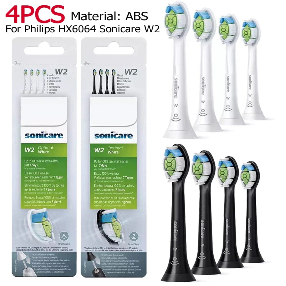 4 сменных головки для электрической зубной щетки Philips HX6064 Sonicare W2
