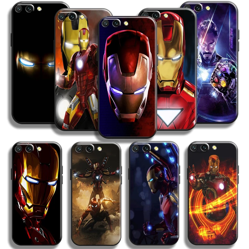 

Avengers Iron Man For Huawei Honor 10X 9X Lite Pro Honor 10 10i 9 9A Phone Case Black Back Carcasa Liquid Silicon