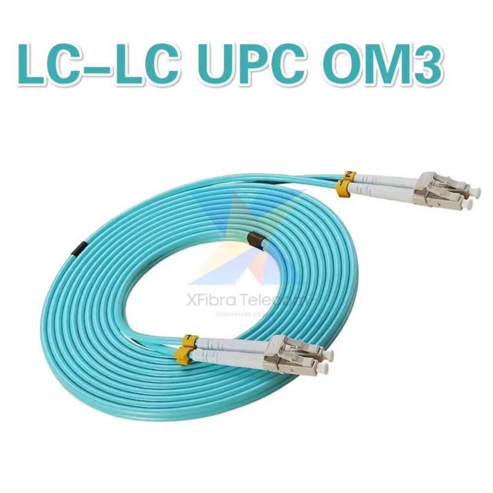 

sell well LC To LC OM3 2.0MM 3.0MM UPC Multi Mode Jumper Cable Duplex 3.0MM Fiber Optic Patch Cord Cable 10M 25M 30M