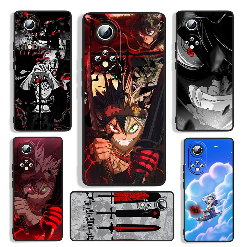

Anime Black Clover For Huawei Honor 60 SE 50 30i 20 10i 10X 10 9X 9C 9A 8A X8 X7 Lite Pro Black Silicone Phone Case