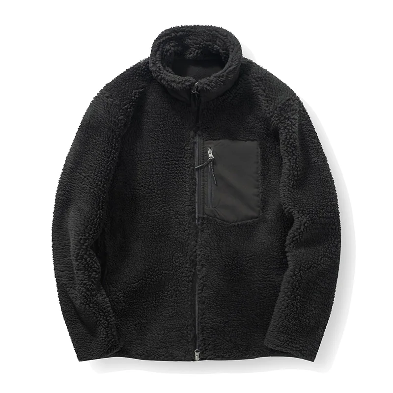Ветрозащитное пальто из искусственного кашемира Мужская Флисовая Куртка на