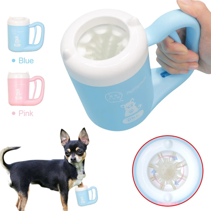 

Портативный уличный мойщик для питомцев, мягкая силиконовая подставка для мытья лап собаки, ручной быстрой мойки в одно нажатие