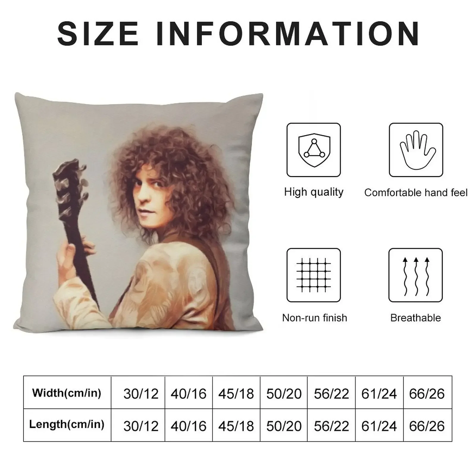 Марк Болан музыкальная легенда декоративная подушка аниме девушка