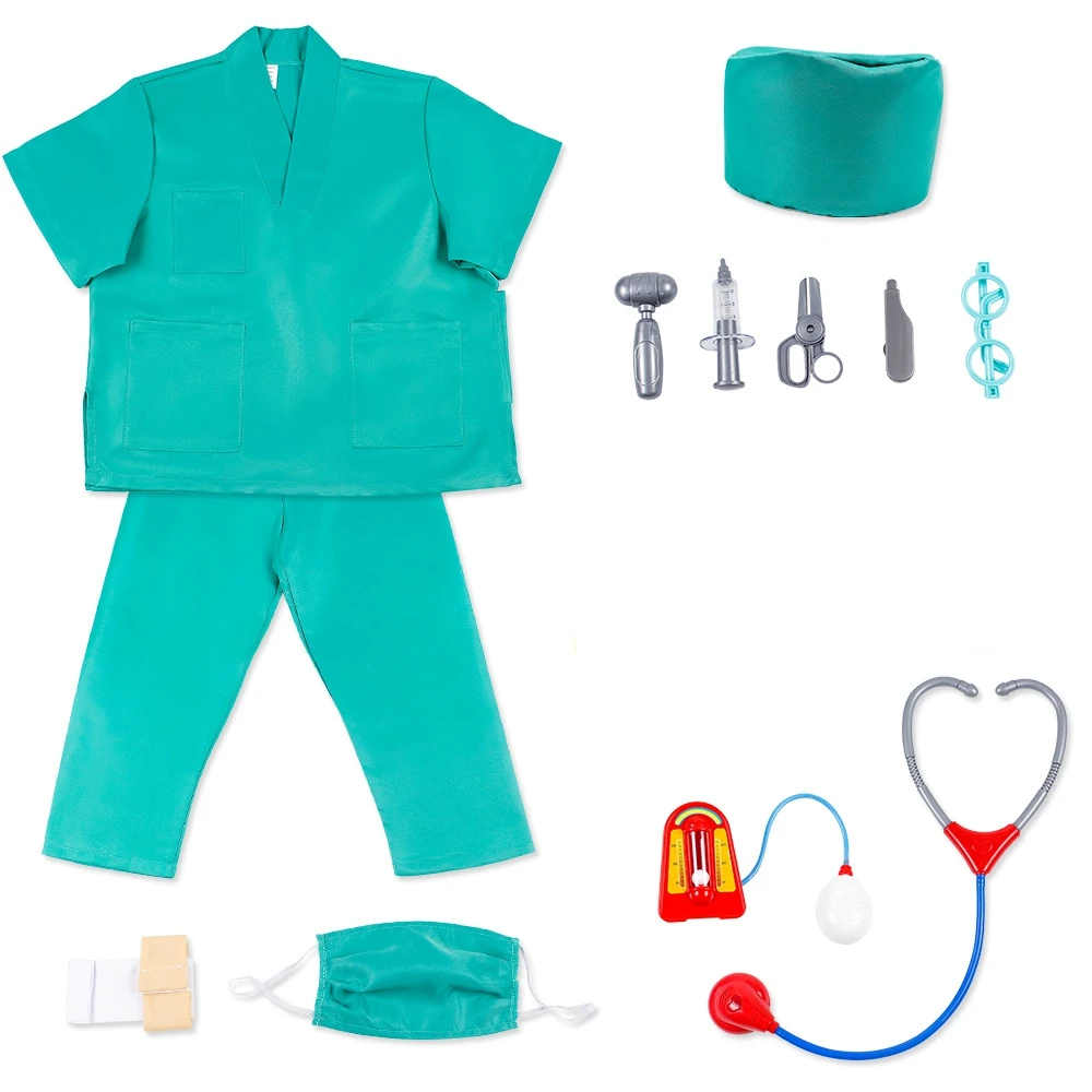 12 шт./комплект Детский костюм медсестры | Тематическая одежда и униформа