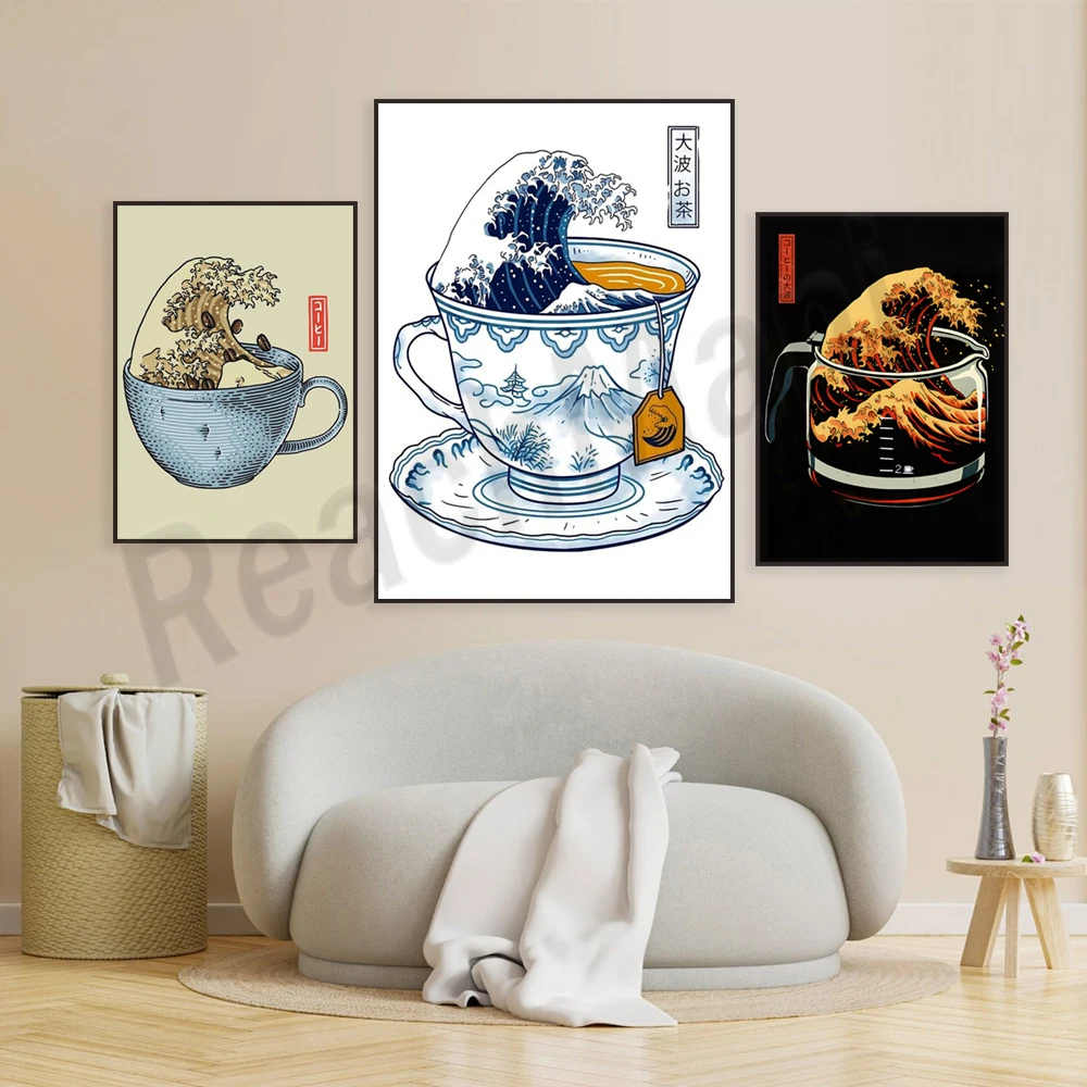 Постер на кофейник &quotБольшая волна&quot