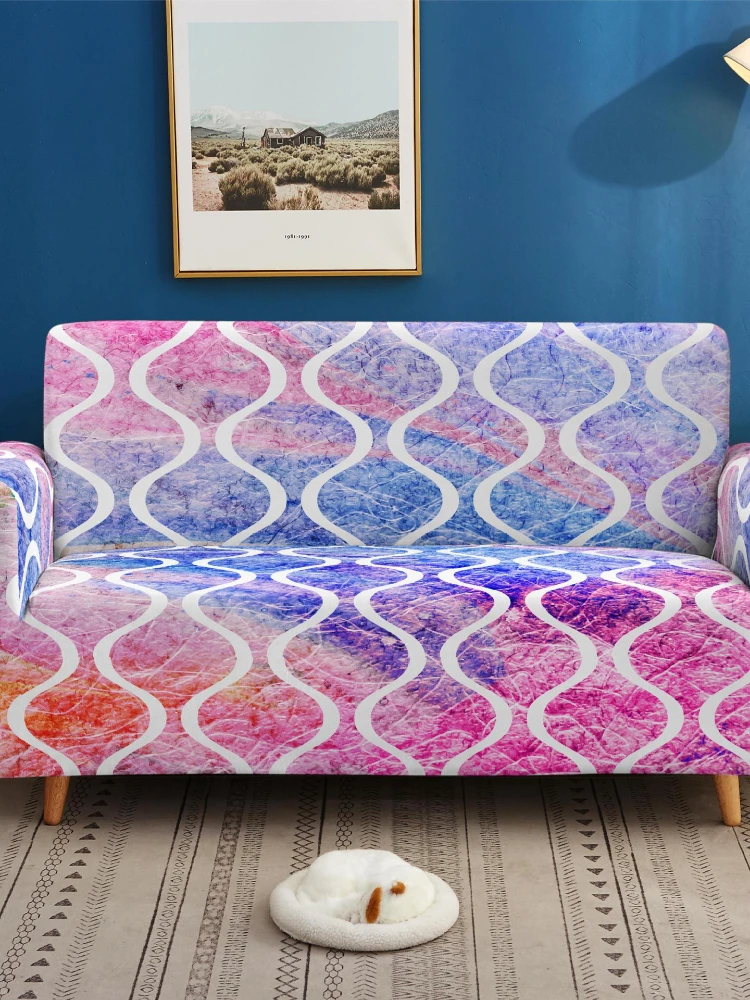 

Разноцветный эластичный Универсальный полноразмерный чехол для дивана, многофункциональный комбинированный чехол для дивана, пылезащитн...