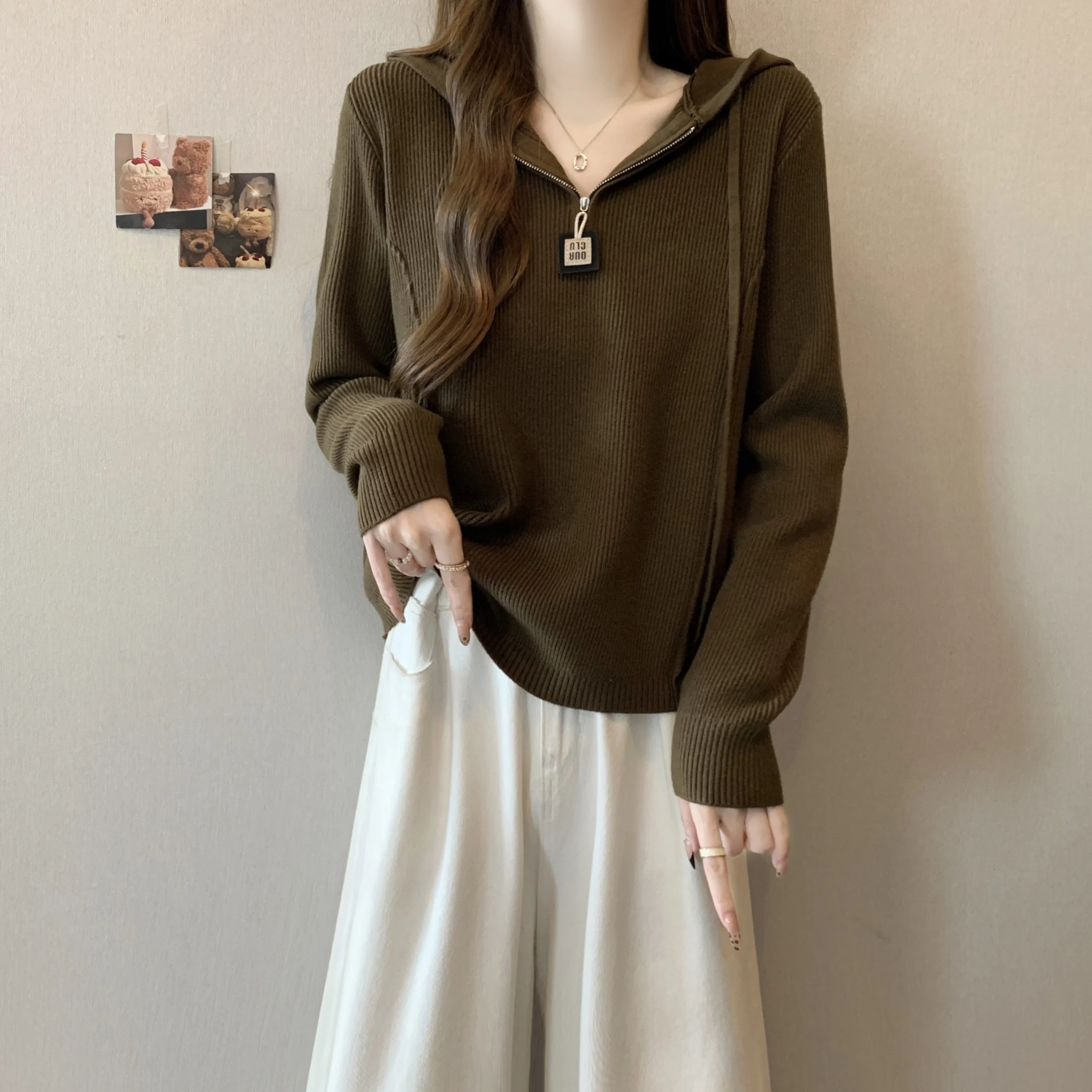 Женская одежда больших размеров осенняя новинка 2024 повседневный утягивающий