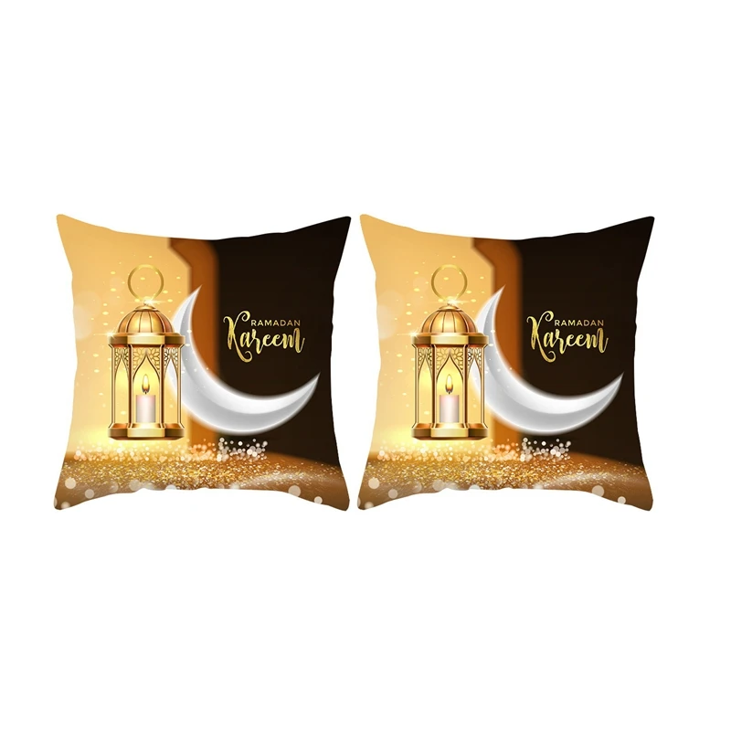 

Pillowcase Golden Moon Peach Skin Fleece Ethnic Print Pillowcase Home Bedroom Cushion Cover