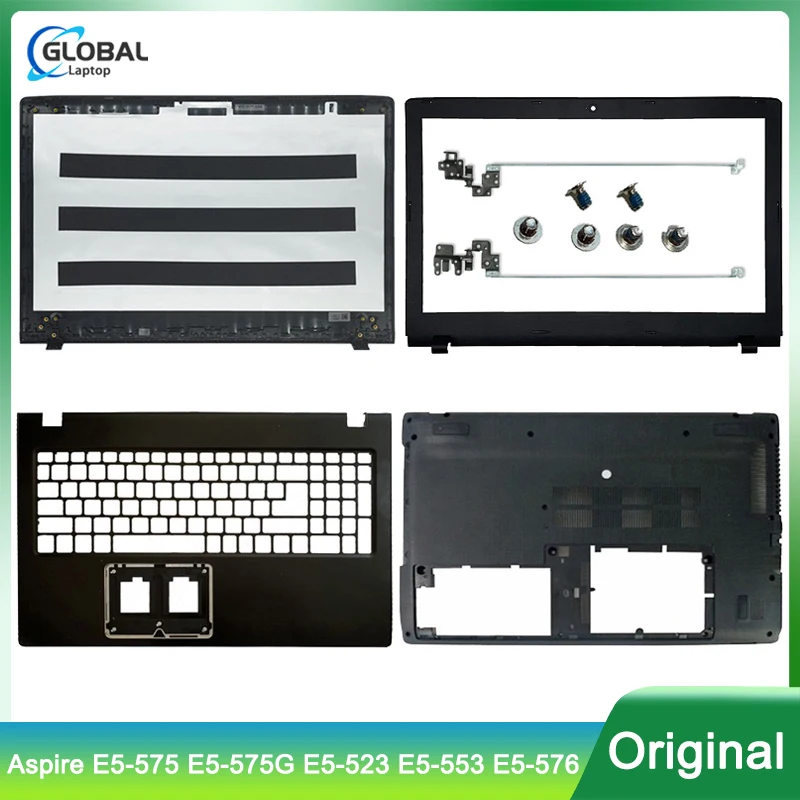 Купи New Back Cover For Acer Aspire E5-575 E5-575G E5-523 E5-553 E5-576 Laptop LCD Back Cover/Front Bezel/Hinges Palmrest Bottom Case за 532 рублей в магазине AliExpress