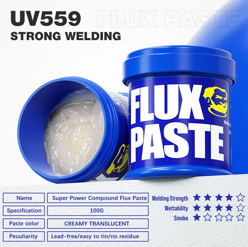 

MECHANIC UV223 UV559 559 223 100 г бессвинцовая паяльная паста флюс не требующий очистки сварочный флюс для SMD печатных плат BGA паяльный ремонтный инструмент