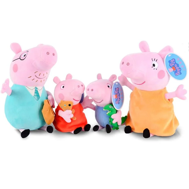 

40CM Original Peppa Pig Family Cartoon Plush Toys Cute Anime Dolls George Mr. Dinosaur Teddy Bear Children Birthday Gifts
