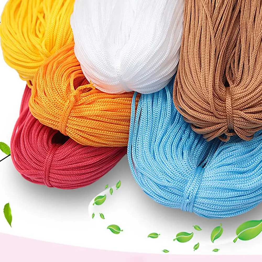 Полый шнур искусственная кожа Мягкая ручная работа 200 м 3 мм нейлоновый нить