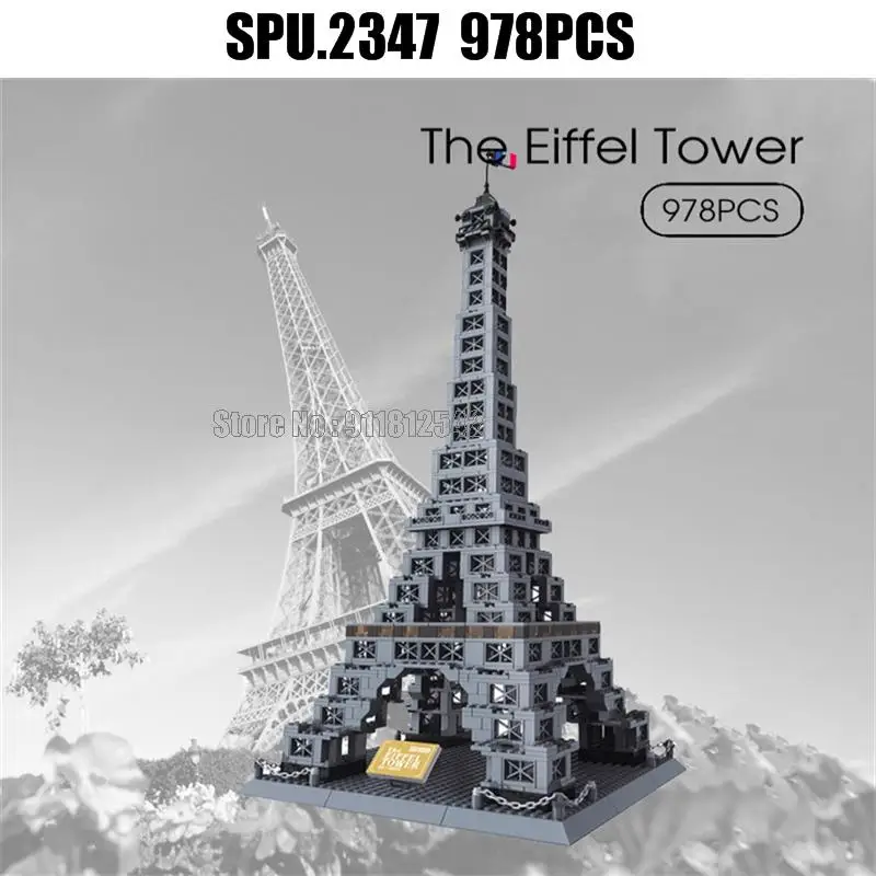 5217 978 шт. Франция Всемирно известная Великая архитектура Эйфелева башня Парижа