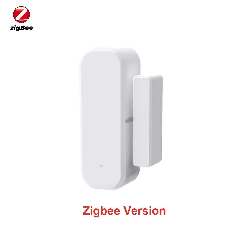 

Умный датчик двери и окна Tuya Wi-Fi/Zigbee, магнитная охранная сигнализация, приложение Smartlife, удаленный монитор, работает с Alex Google Home