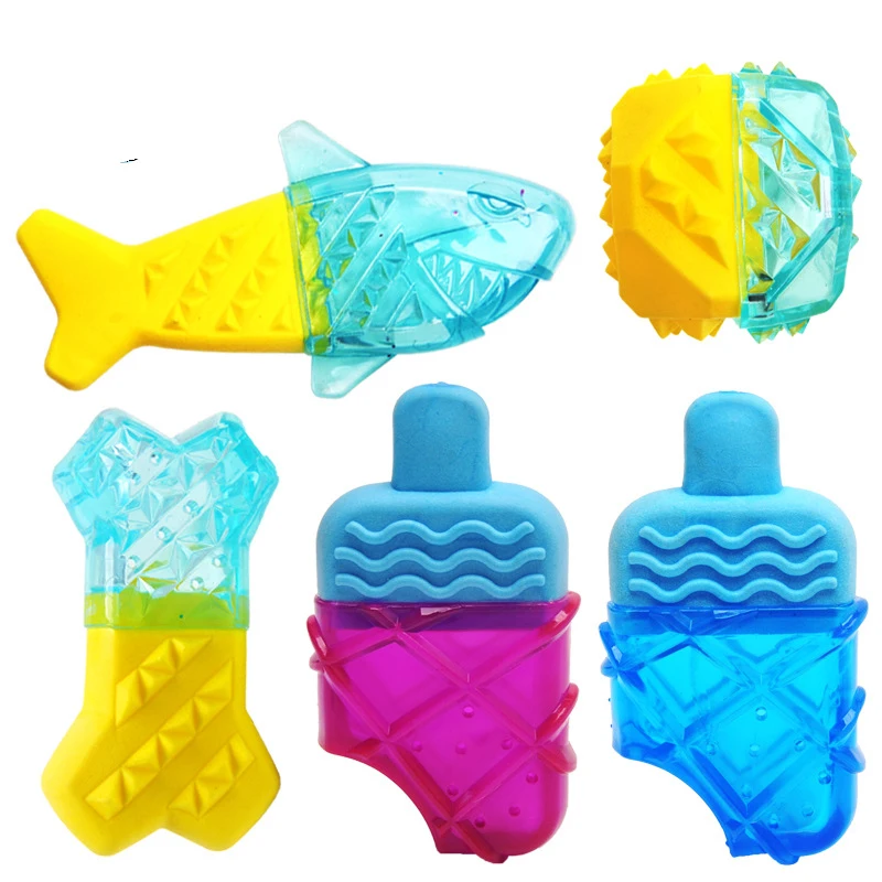 Pet Toy Molar Bone Toy Filled With Water Dog Cooling Toys Frozen Molar Toy Bite-resistant Pet Supplies