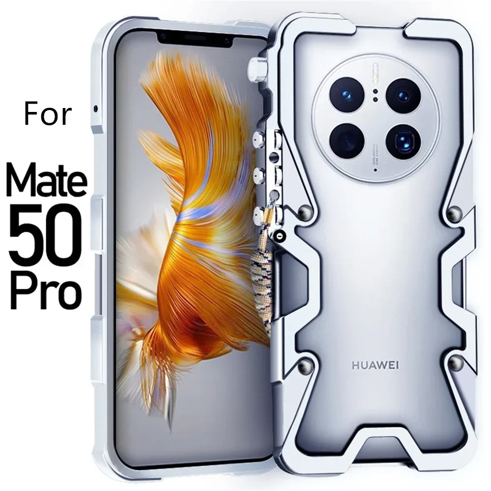 Противоударный металлический чехол-бампер для Huawei Mate 60 Pro + 40 50 роскошный чехол с