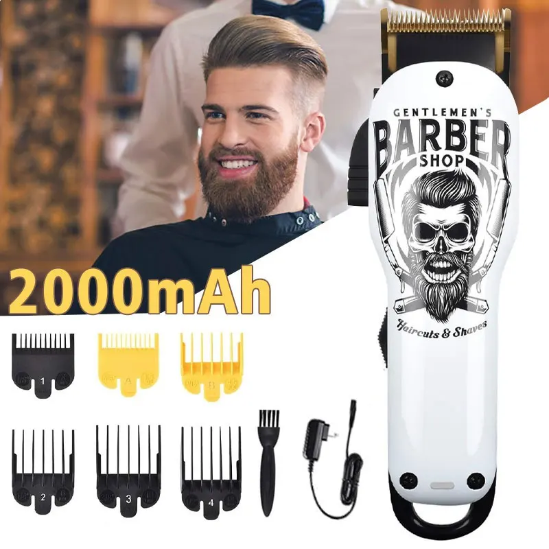 

Professional Hair Clippers Cordless Hair Haircut Kit Rechargeable 2000mAh Electric Hair Beard Trimmer Haircut Grooming Kit