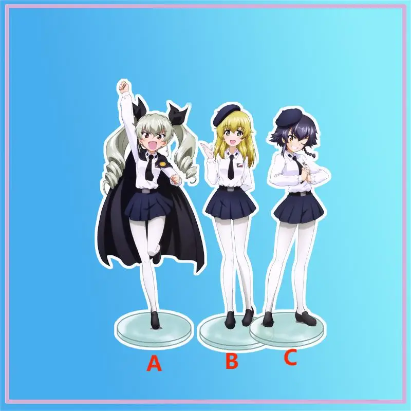 

Anime Stand GIRLS Und PANZER Anzai Chiyomi Assam Acrylic Figure Display Desktop Decoration 15cm