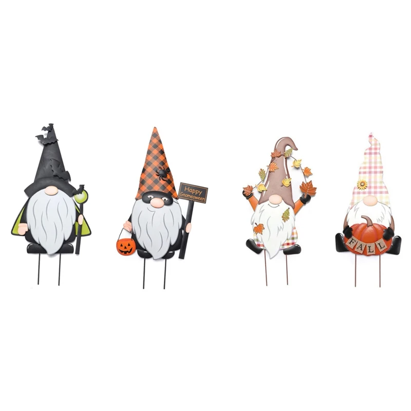 

Halloween Decorations Gnomes Signs, Metal Gnome Sign, Garden Gnomes Yard Decorations & Lawn Signs For Yard Ornaments