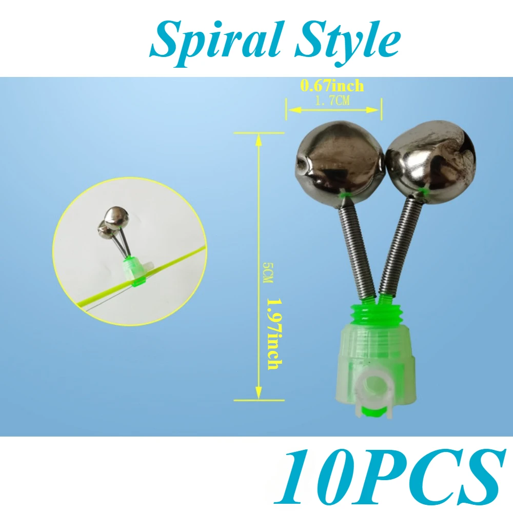 10 шт. двойные звонные колокольчики сигнальный винт для приманки рыбалки