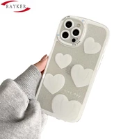 rayker for iphone 1112 13 pro max love frosted transparent phone case cover