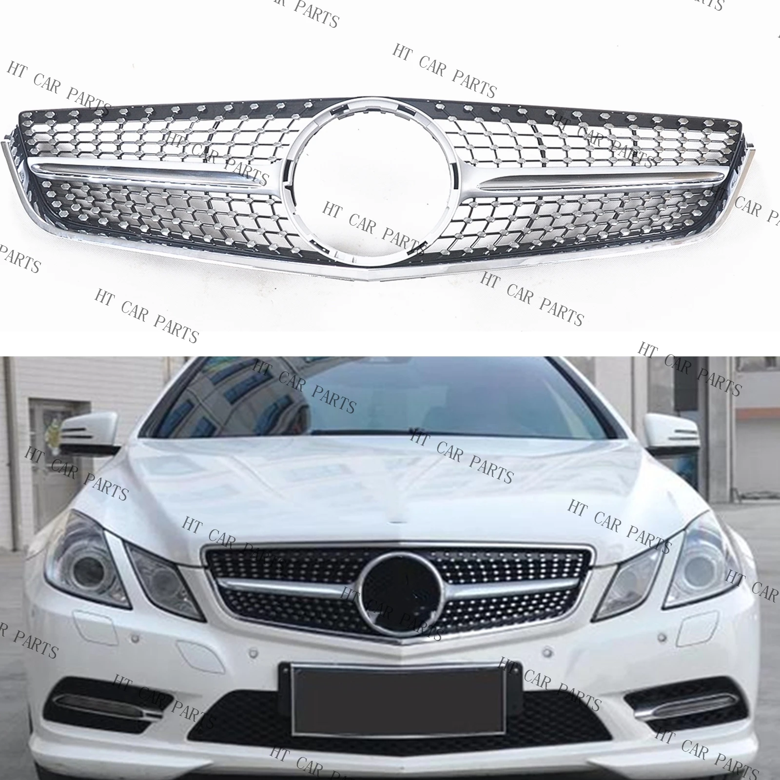 

Решетка для переднего бампера Mercedes Benz E Class Coupe 2009-2013 W207 C207 AMG, 1 шт.