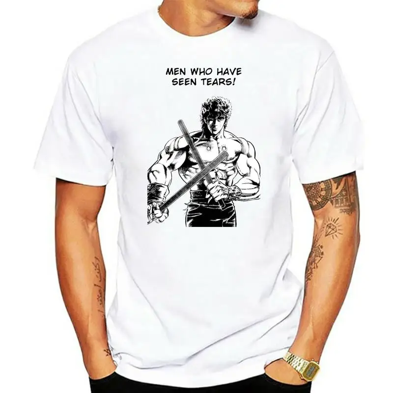 

Популярная футболка для мальчиков с изображением кулака Северной Звезды, Стильная хлопковая футболка Hokuto No Ken с графическим рисунком, больш...