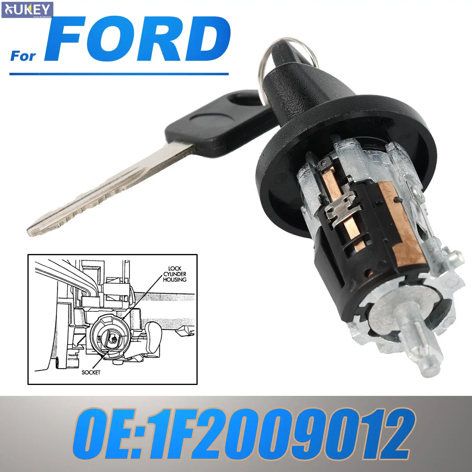 

Цилиндр с замком зажигания для Ford DISPATCH Explorer Lincoln Blackwood Continental Navigator OE # 1L3Z11582A US322LT SW6383