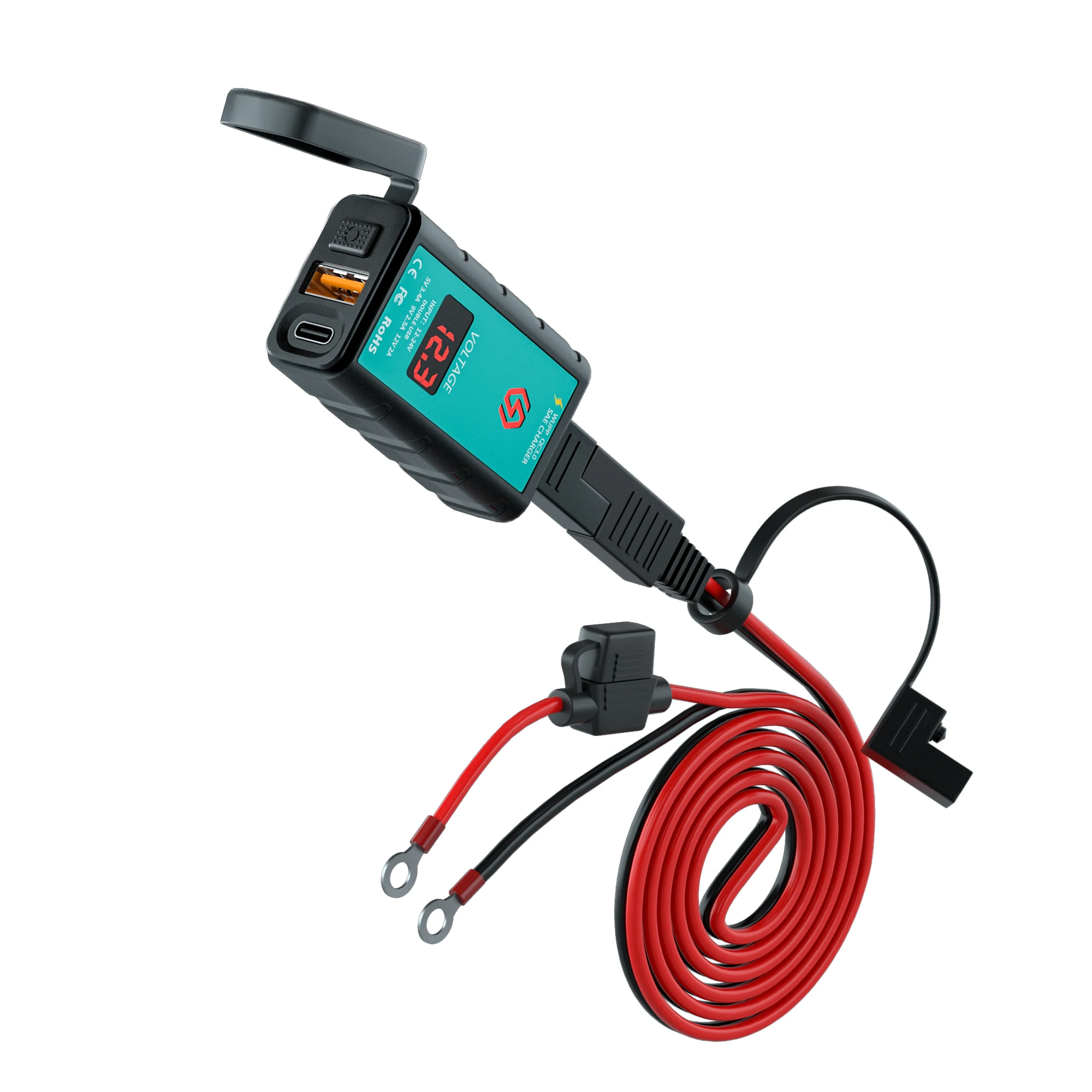 

Зарядное устройство Panical 12V для телефона с неразрушающей установкой, двойной USB-разъем для Honda Goldwing GL1800 F6B 2018-2025
