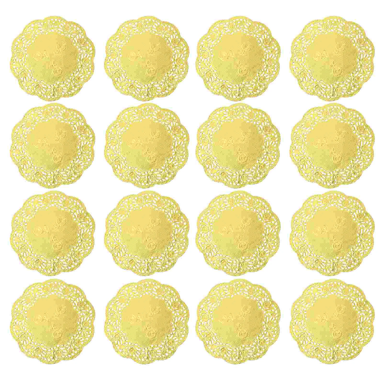 

Cake Doilies Paper Placemat Lace Gold Round Dessert Pad Boards Cupcake Mat Baking Liners Decor Coaster Packaging Pads Craft