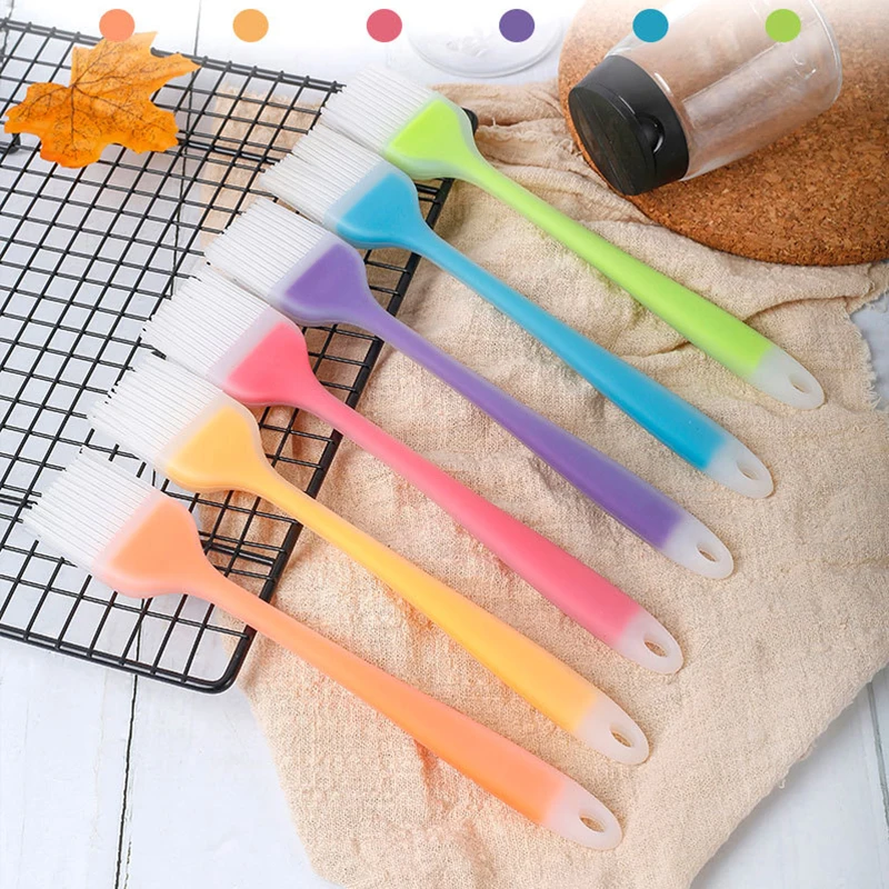 

Baking Tools 21cm Translucent Small Silicone BBQ Brush Oil Sweep DIY Cake Brush
