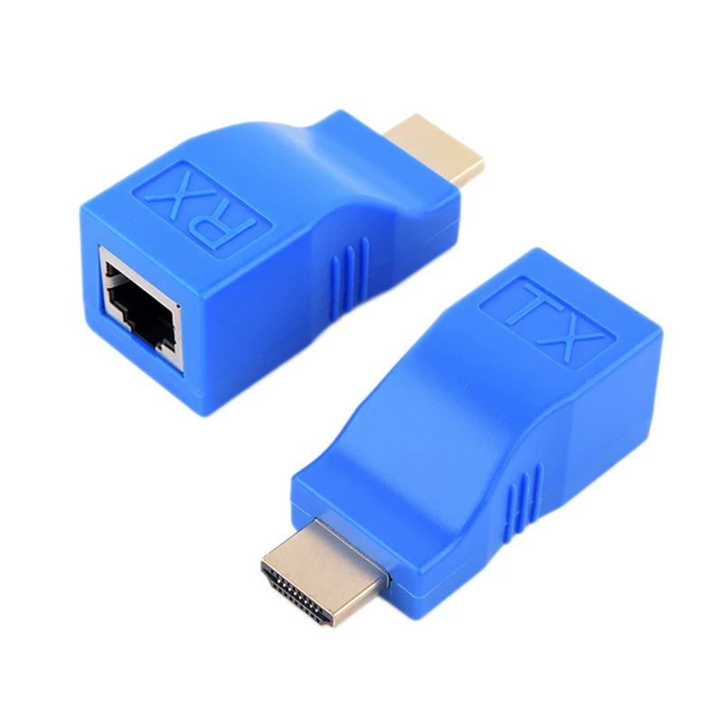 1 пара RJ45 4K HDMI-совместимый удлинитель адаптер до 30 м через CAT5e/6 сеть Ethernet LAN для HDTV