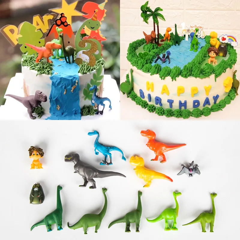 

Dinosaur Cake Topper Jungle Safari Cake Decor Happy Birthday Party Decor Kids Toy Gifts Dinosaur Birthday Boy Favors Dino