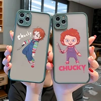 chucky phone case for iphone x xr xs 7 8 plus 11 12 13 pro max 13mini translucent matte case