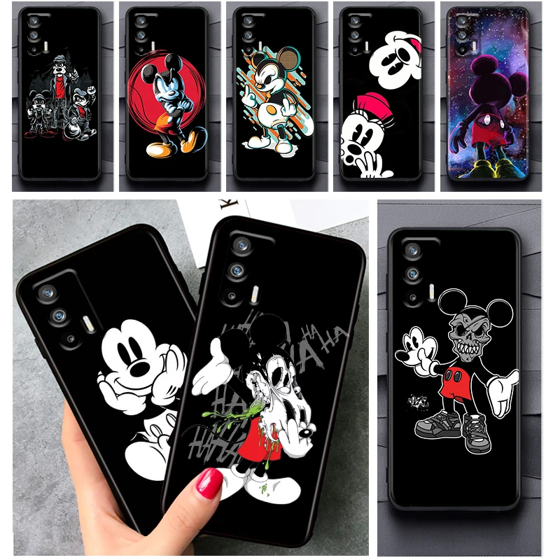 

Fashion Mickey Stitch Art Phone Case For OPPO Realme V11 X3 X50 Q5i GT GT2 Neo2 Neo3 C21Y C3 9 9i 8 8i 7i Pro Master Black