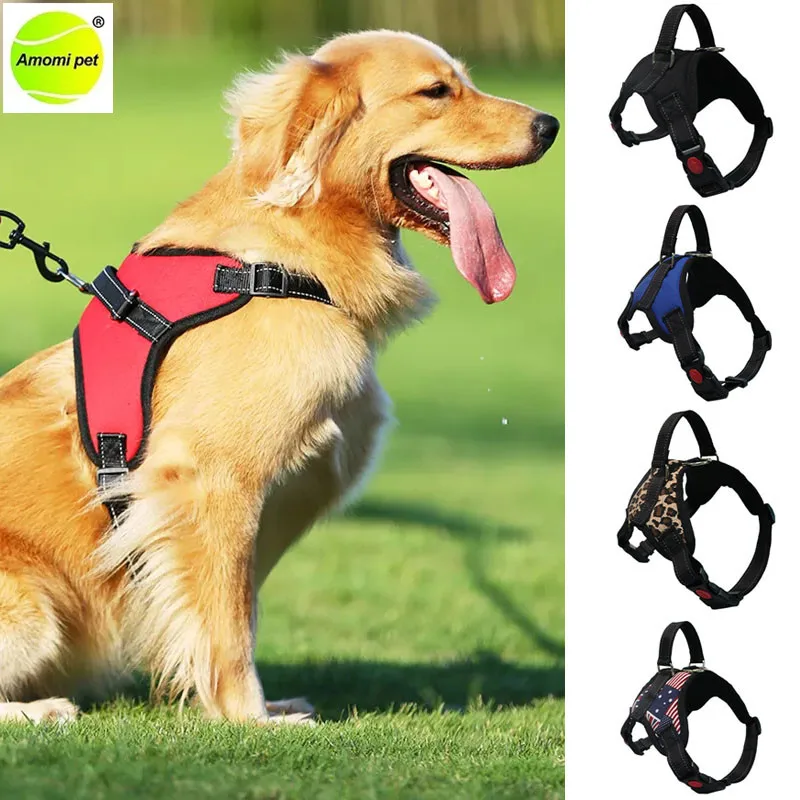 

Dog Harness Soft Adjustable Pet Dog Walking Harnesses Vest Outdoor Polyester Mesh Harness Puppy Dogs Accessories