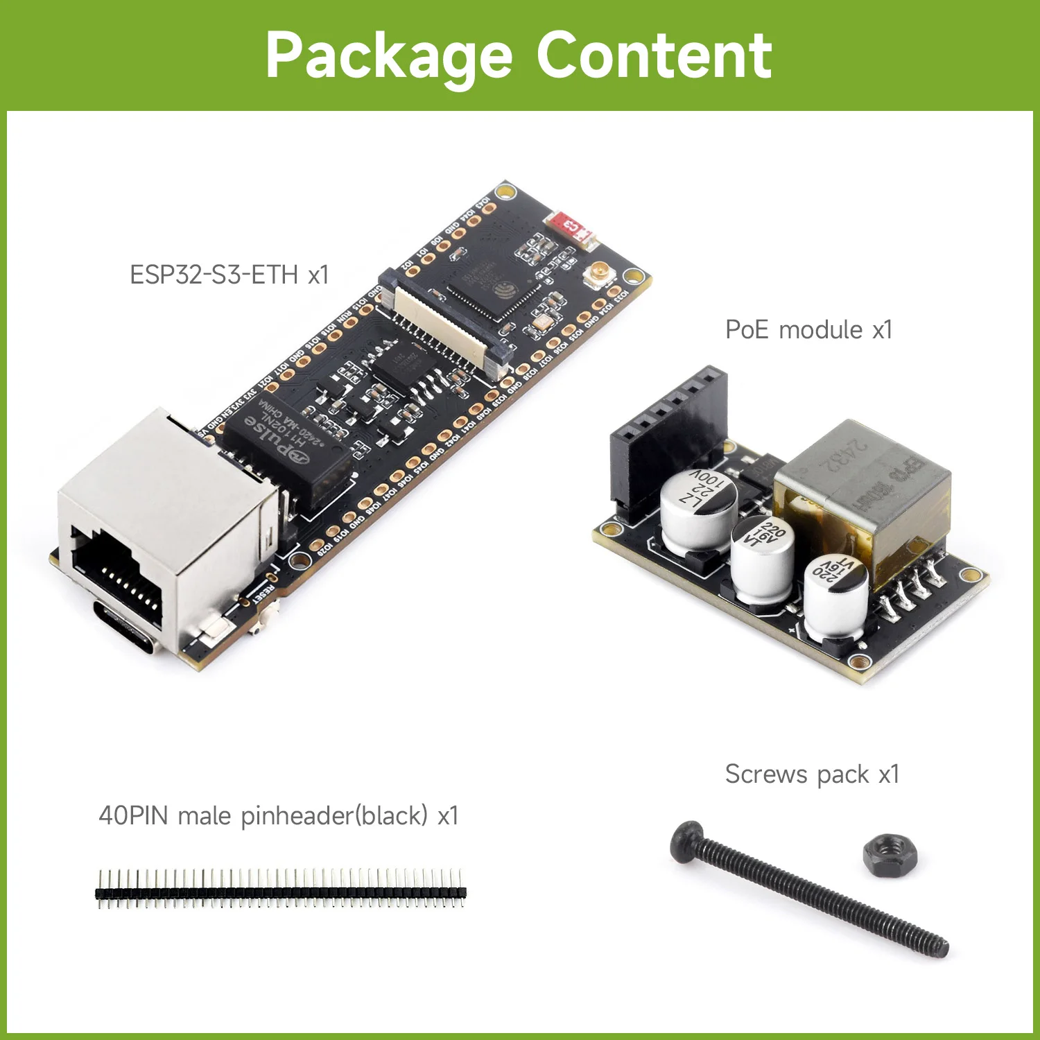 

Waveshare ESP32-S3 ETH плата разработки