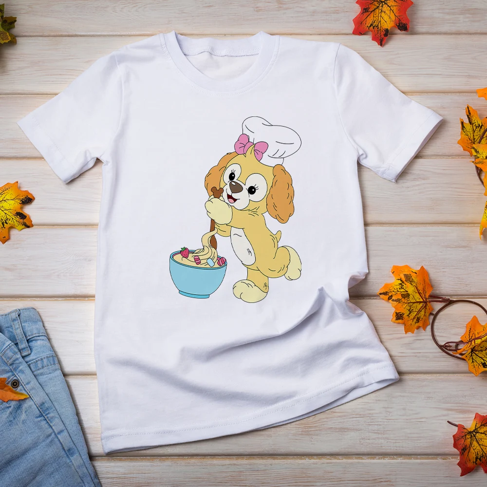 

Disney CookieAnn Doll Print T-shirt Young Sweet Summer Home Clothes For Women Fashion Instagram Style Tee Shirt Femme Dropship